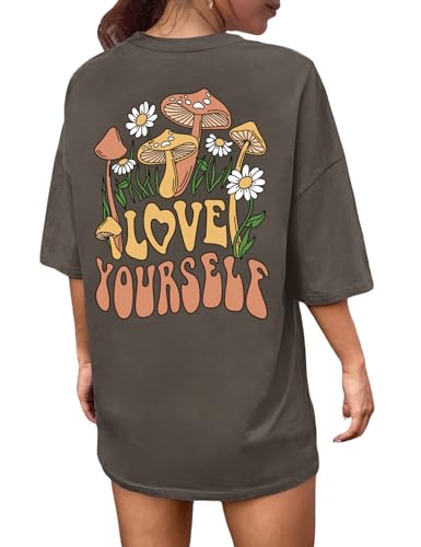 Svanco Oversize Shirt Damen Klamotten Teenager Mädchen Urban Classic T-Shirt Rückenprint Sweatshirt Oversized Top mit Print von Svanco