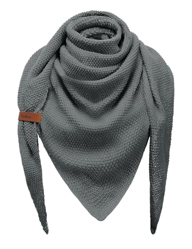 Svanco Schal Damen Dreiecksschal Winter Musselin Halstuch Loop Strickschal Dreieckstuch Leicht Dünn Winterschal Kuschelig Damenschal Wollschal, Einfarbig 200 * 80 cm von Svanco