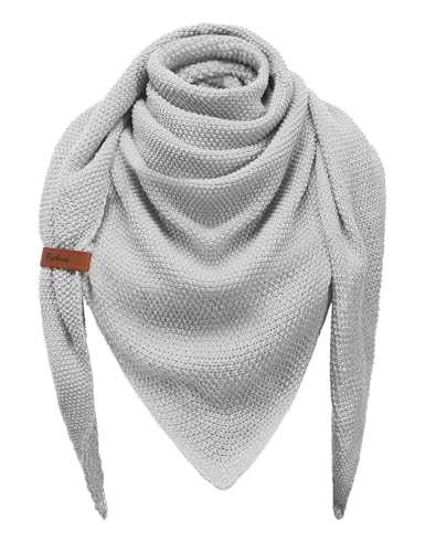 Svanco Schal Damen Dreiecksschal Winter Musselin Halstuch Loop Strickschal Dreieckstuch Leicht Dünn Winterschal Kuschelig Damenschal Wollschal, Einfarbig 200 * 80 cm von Svanco