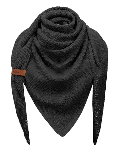 Svanco Schal Damen Dreiecksschal Winter Musselin Halstuch Loop Strickschal Dreieckstuch Leicht Dünn Winterschal Kuschelig Damenschal Wollschal, Einfarbig 200 * 80 cm von Svanco