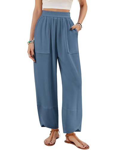 Svanco Sommerhose Damen Leicht Weite Musselin Hose Lockere Bequeme Freizeithose Baumwoll Stoffhose Svanco Sommerhose Damen Leicht Weite Musselin Hose Lockere Bequeme Freizeithose Baumwoll Stoffhose von Svanco