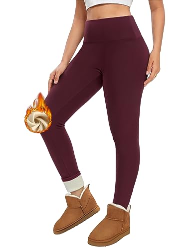 Svanco Thermo Leggings Damen Gefüttert Fleece Winter Warme Strumpfhose Thermoleggins mit Verdickte Teddy Plüsch High Waist Leggins Dicke Blickdicht Fleecehose von Svanco