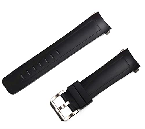 Svapo 22 mm hochwertiges Gummi-Silikon-Uhrenarmband für IWC-Armband für AQUATIMER FAMILY-Uhrenarmband IW356802/376705/376710/376711/376708/356801(Black pin buckle) von Svapo