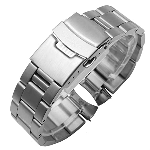 Svapo Armband für SKX007 009 SKX175 SKX173 Armband Männer Edelstahl Watchband 22mm Uhrengurte(A-silver,20mm) von Svapo
