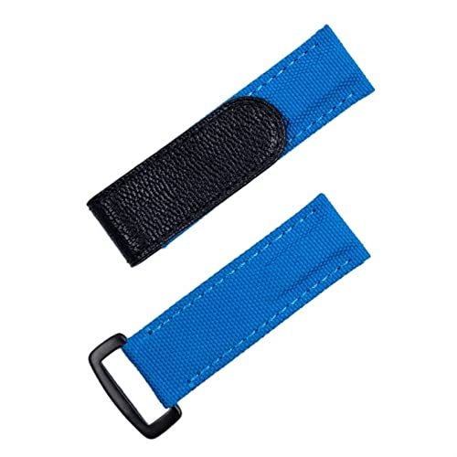 Svapo Buntes 20-mm-Uhrenarmband aus Nylongewebe und Leder für das Armband DAYTONA SUBMARINER GMT Yacht-Master DateJust Uhrenarmband(Blue Blk Buckle) von Svapo