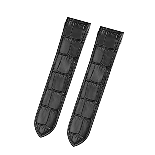 Svapo Echter Leder Uhrengurt für Cartier Santos Santos 100 Männer und Frauen Leder Uhrband 20mm 23mm(Black-No buckle,23mm) von Svapo