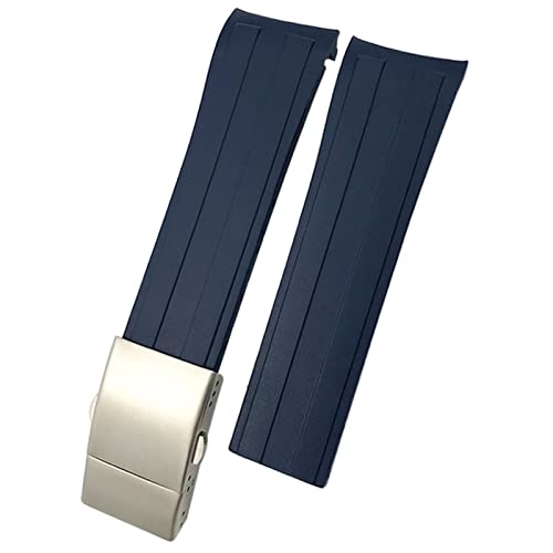 Svapo Für Longines HydroConquest L3 Conquest Uhrenarmband Armbänder Wasserdichtes Armband Gummi Silikon 21mm 22mm Armband(Blue-2,22mm) von Svapo