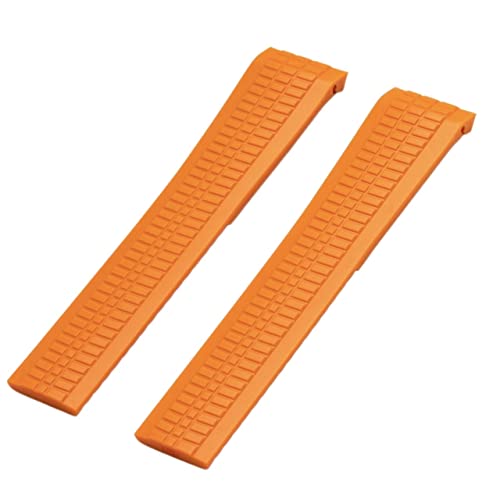 Svapo Für Patek AQUANAUT Philippe 5968A 5164A 5167A Metallstifte Orange Braun Uhrengürtel Gummiarmband 21mm Silikonarmband(Orange,Rose buckle) von Svapo