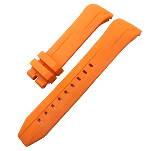 Svapo Gummi-Silikon-Armband 22 mm 21 mm für Tissot T120417 Sea Star 1000 Serie Orange Schwarz Wasserdichtes Taucheruhrenarmband(Orange No Buckle,21mm) von Svapo