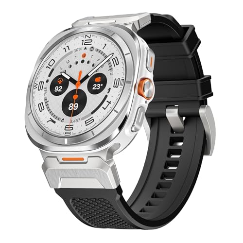 Svapo Metall-Silikonarmband für Samsung Galaxy Watch Ultra 47 mm, Gummi-Armband für Galaxy Watch 7 Ultra 47 mm Uhrenarmbänder, Watch 7 Ultra, Achat Svapo Metall-Silikonarmband für Samsung Galaxy Watch Ultra 47 mm, Gummi-Armband für Galaxy Watch 7 Ultra 47 mm Uhrenarmbänder, Watch 7 Ultra, Achat von Svapo