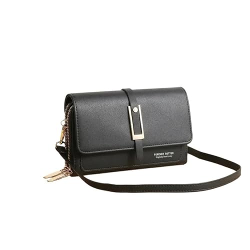 Svapo PU Damen Handytasche Modisch und Multifunktional Damentasche Trendy und Retro Umhängetasche, Schwarz , Einheitsgröße von Svapo