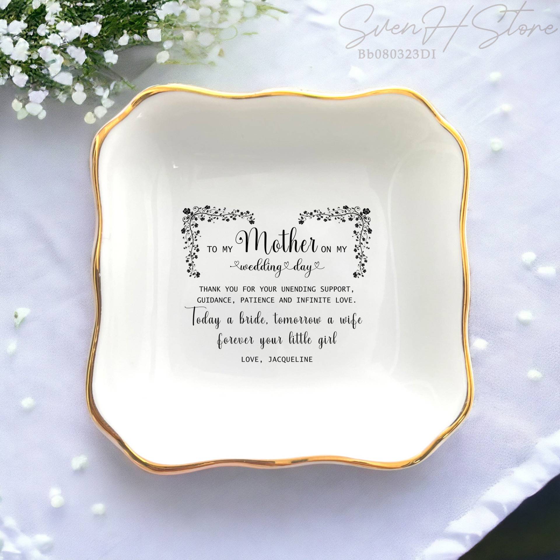 Heute Eine Braut Für Immer Ihr Kleines Mädchen Ring Teller, Mutter Der Geschenk Von Braut, Schmuck Teller Hochzeitsgeschenke Mama Am Hochzeitstag Heute Eine Braut Für Immer Ihr Kleines Mädchen Ring Teller, Mutter Der Geschenk Von Braut, Schmuck Teller Hochzeitsgeschenke Mama Am Hochzeitstag von SvenHStore