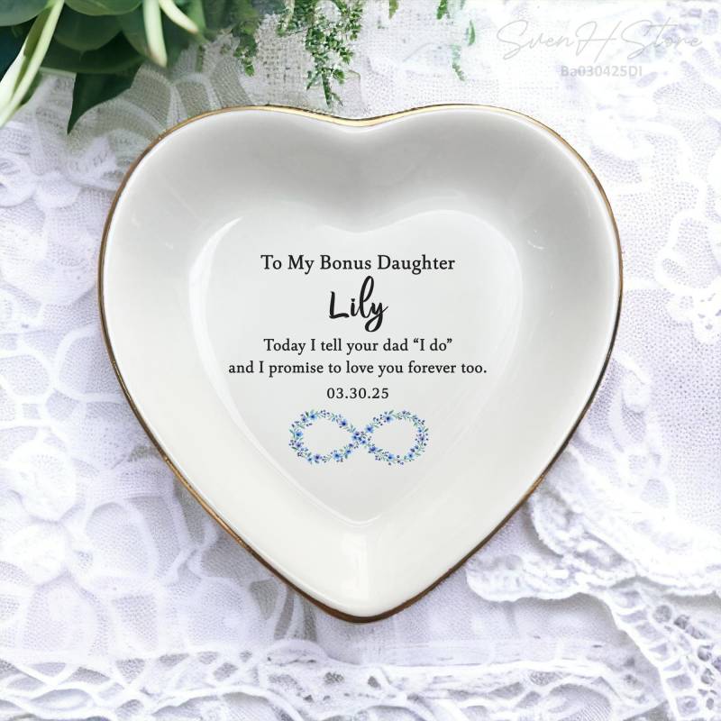 Zu Meinem Bonus Tochter Ring Teller-Tochter Geschenk Von Mutter-Tochter Geschenke Stiefmutter-Stief Hochzeitsgeschenk Braut-Bridal Shower von SvenHStore