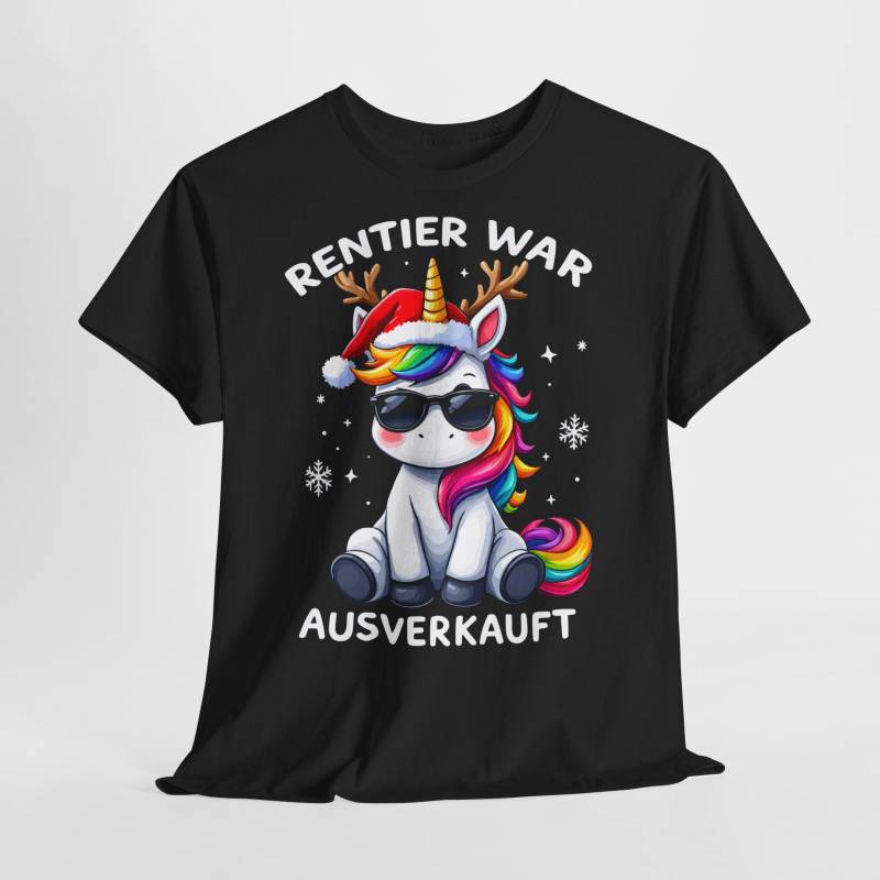 Rentier War Ausverkauft Einhorn T-Shirt Weihnachten Lustiges Geschenk Kinder Damen Herren Cooles Xmas Outfit Mit Spruch von Svenniibee