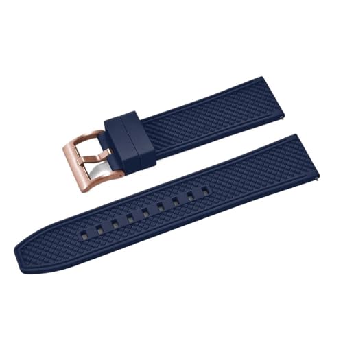 18/20/22/24 mm FKM-Gummi-Schnellverschluss, wasserdicht, antiallergisch, Tauch- und Sportarmband, passend for Seiko/Citizen/Garmin(FKM-Blue 4,20mm) von Svincoter