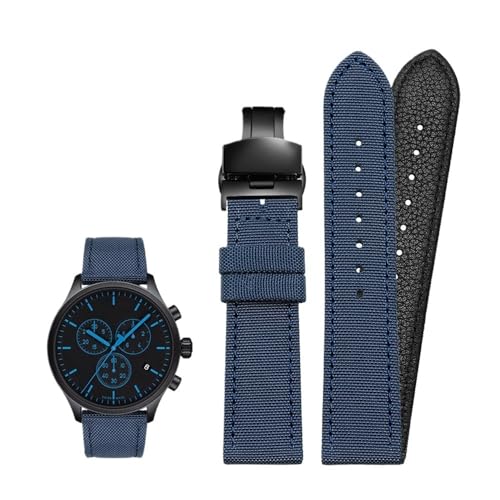 18 mm 19 mm 20 mm 21 mm 22 mm 23 mm 24 mm Nylon-Canvas-Uhrenarmband, universelles Armband for Männer und Frauen, Sport, passend for Tissot, passend for Timex, passend for Seiko-Uhren (Color : Blue-bl von Svincoter