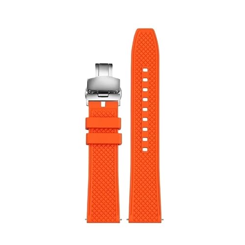 20 22 24 mm Orange Series Gummi-Fluorelastomer-Armband passend for Seiko Mido Heuer Omega-Armband, wasserdichtes Armband, Herren-Accessoires (Color : 7806 SK, Size : 20mm) von Svincoter