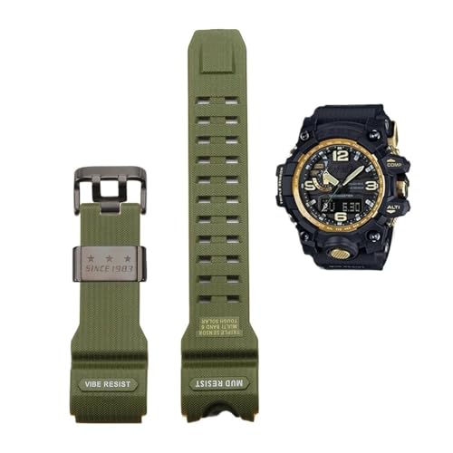 Camouflage-Harzarmband, passend for Casio G-SHOCK GWG-1000 Mudmaster Herren-Ersatzband, Nachrüstung von Uhrenzubehör (Color : GWG-army green-B, Size : GWG1000) von Svincoter