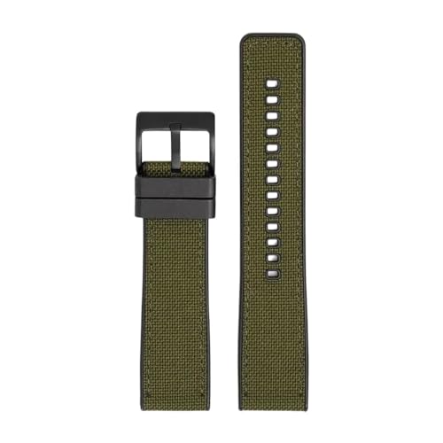 Gewebtes Canvas-Gummiarmband, 20 mm, 22 mm, 24 mm, Schnellverschluss, wasserdicht, for Herren, Nylon, Sport, Ersatzarmband, Uhrenarmband, passend for Omega und Seiko (Color : Army green black, Size von Svincoter