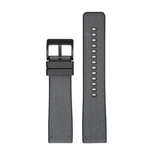 Gewebtes Canvas-Gummiarmband, 20 mm, 22 mm, 24 mm, Schnellverschluss, wasserdicht, for Herren, Nylon, Sport, Ersatzarmband, Uhrenarmband, passend for Omega und Seiko (Color : Grey black, Size : 22mm von Svincoter