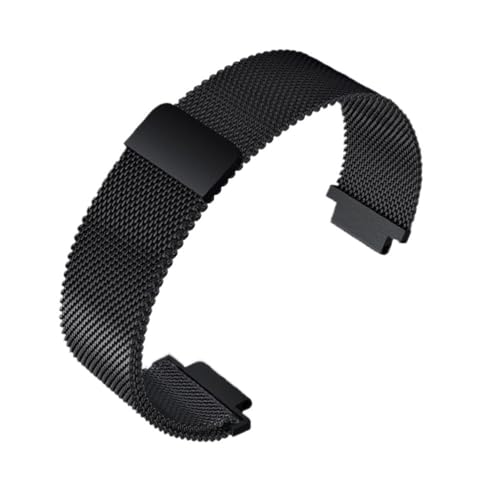 Passend for Herren TIMEX T2N720 T2N721 TW2R55500 T2N739, passend for Garmin Soild Edelstahl-Uhrenarmband, 24 x 16 mm Bandanstoß-Metallarmband (Color : B-black, Size : 24-16mm) von Svincoter