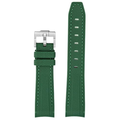 Svincoter 20 mm Herren- und Damenarmband aus TPU-Gummi mit gebogenem Ende, passend for Rolex/Omega X, Swatch Joint MoonSwatch(White Light Pur) von Svincoter