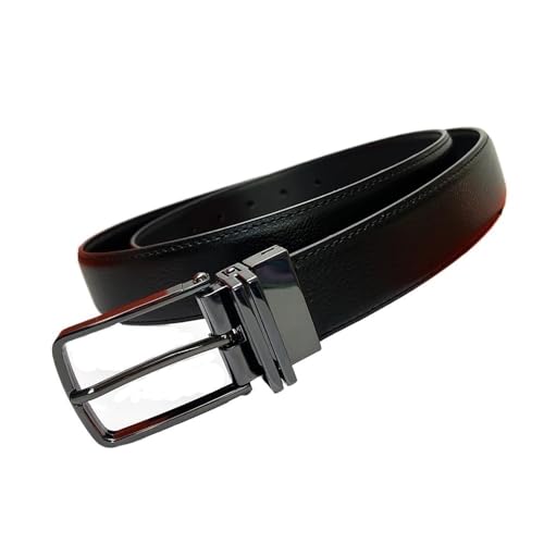 Svincoter Designer drehbare Herrengürtel Mode Anzug Cinturon Bund Pin Schnalle Mann Gürtel Ceinture(125cm_Grey Black) von Svincoter