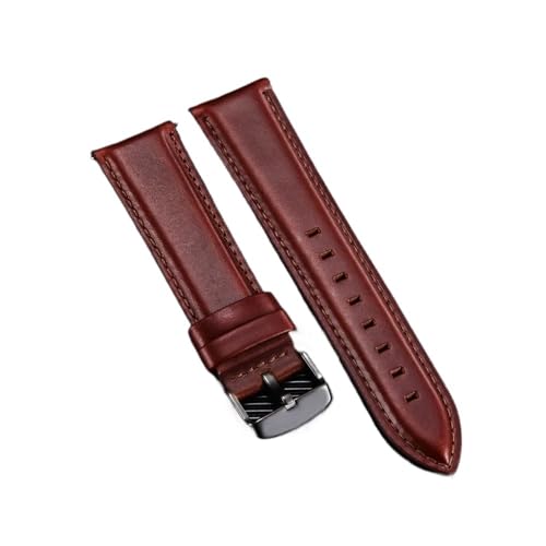 Svincoter Quick Release Straps Männer Frauen Armbänder Echtes Leder Armband 18mm 20mm 22mm Business Uhr Band fit for DW Uhr (Color : Red (black), Size : 20mm) von Svincoter