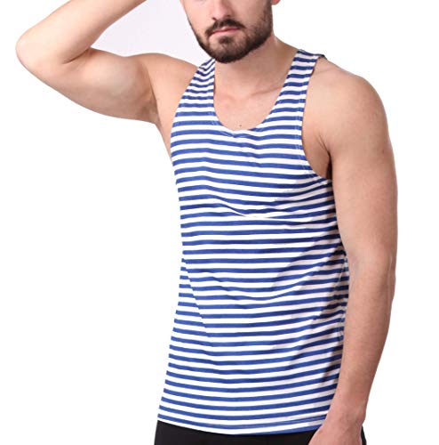 Svitanak Russische UdSSR sowjetische Militär Armee T-Shirt Tank Top Weste blau weiß Matrose Streifen Weste - Blau - 5X-Groß Svitanak Russische UdSSR sowjetische Militär Armee T-Shirt Tank Top Weste blau weiß Matrose Streifen Weste - Blau - 5X-Groß von Svitanak