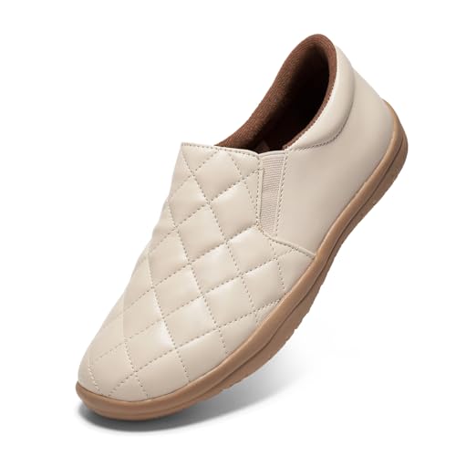 Svprsofi Lässige Damen-Slipper zum Reinschlüpfen, atmungsaktiv, modisch, Beige, 39 EU von Svprsofi