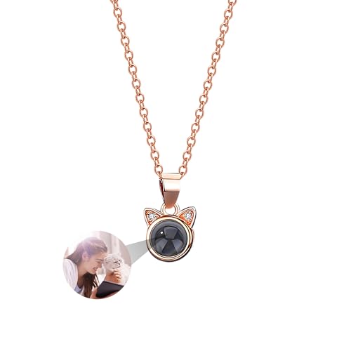 Svyqwmz Personalisierte Katze Anhänger Foto Projektion Halskette Ich liebe dich in 100 Sprachen Halskette Gedenkschmuck für Frauen Männer Familie Freund Svyqwmz Personalisierte Katze Anhänger Foto Projektion Halskette Ich liebe dich in 100 Sprachen Halskette Gedenkschmuck für Frauen Männer Familie Freund von Svyqwmz