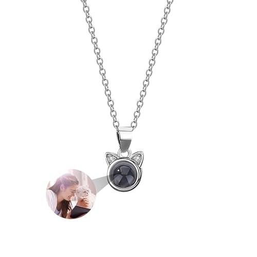 Svyqwmz Personalisierte Katze Anhänger Foto Projektion Halskette Ich liebe dich in 100 Sprachen Halskette Gedenkschmuck für Frauen Männer Familie Freund Svyqwmz Personalisierte Katze Anhänger Foto Projektion Halskette Ich liebe dich in 100 Sprachen Halskette Gedenkschmuck für Frauen Männer Familie Freund von Svyqwmz