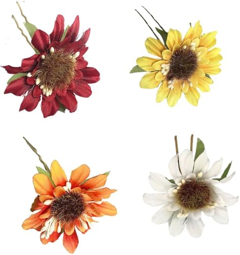 Swadeshi Desire Juda-Haarnadeln mit Blumen-Motiv für Mädchen, Haarstyling (Pack-04, Farbe-Multi) von Swadeshi Desire