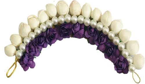 Swadeshi Desire Künstliche Gajra-Haargummis mit Blume, für Damen und Mädchen, Packung mit 01 Stück von Swadeshi Desire