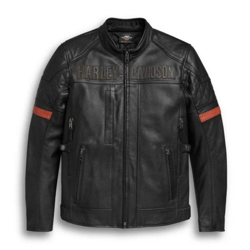 Men Harley-Davidson Vanocker Waterproof H-D Triple Vent System Leather Jacket von SwaggeroutfitsStore