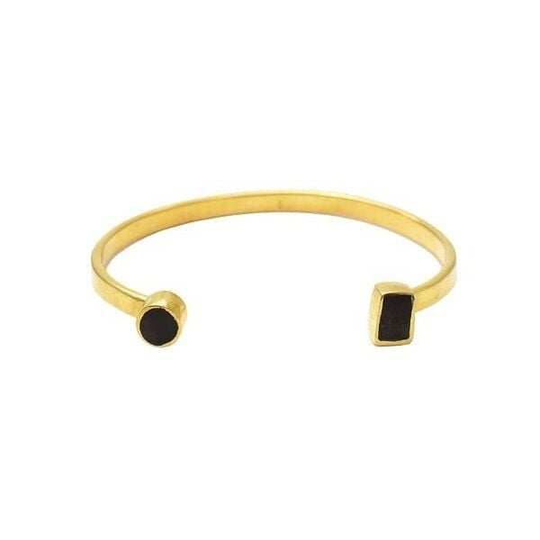 Swahili Coast Messing Armreif - BONE & HORN GEOMETRIC - Recycling Messingschmuck von Swahili Coast