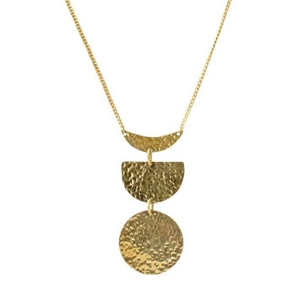Swahili Coast Messing Halskette - PHASES PENDANT - Recycling Messingschmuck von Swahili Coast