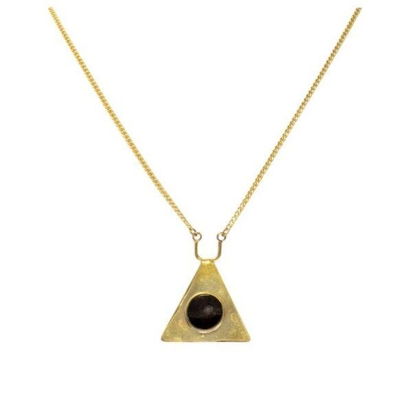 Swahili Coast Messing Halskette - TRI PENDANT - Recycling Messingschmuck von Swahili Coast