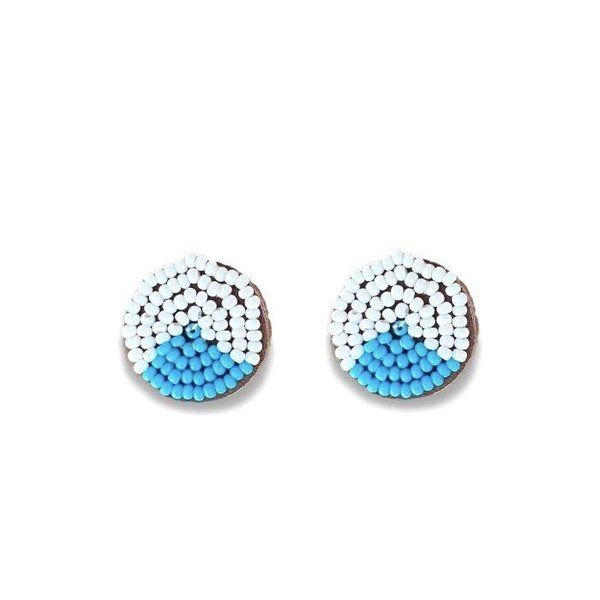 Swahili Coast Ohrstecker - CIRCLE WEDGE DOTS - Perlenohrstecker Swahili Coast Ohrstecker - CIRCLE WEDGE DOTS - Perlenohrstecker von Swahili Coast