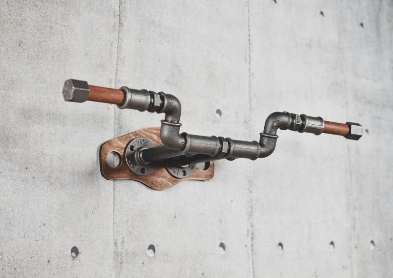 Wandhalter Motorrad Zwei Helme Halter Jacke Handschuhe Harter Huthaken Chopper Fahrrad Geschenk Für Motorradfahrer Biker Doppel von SwamFactory