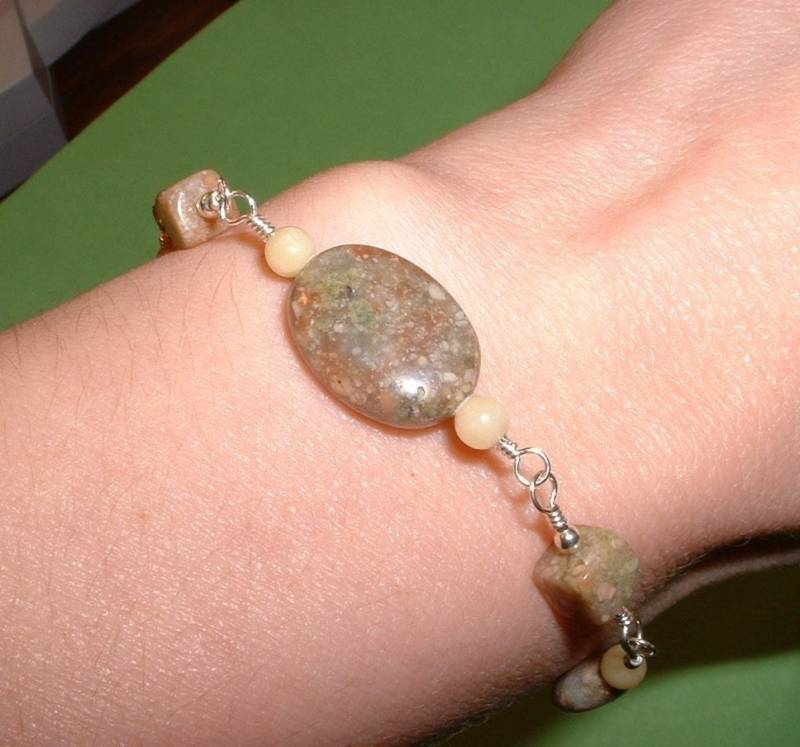 Achat Und Gelbe Jade Armband Achat Und Gelbe Jade Armband von SwanDiveJewelry