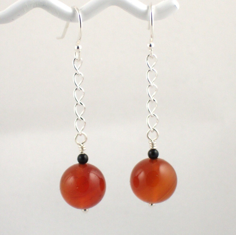 Karneol Kette Ohrringe von SwanDiveJewelry