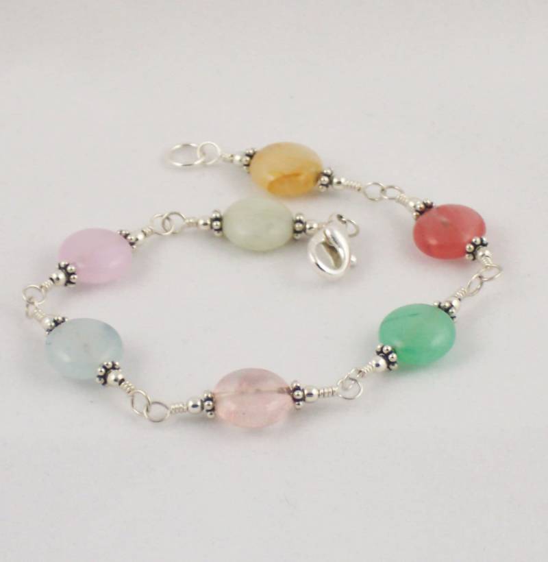 Lustige Bunte Achat Armband von SwanDiveJewelry
