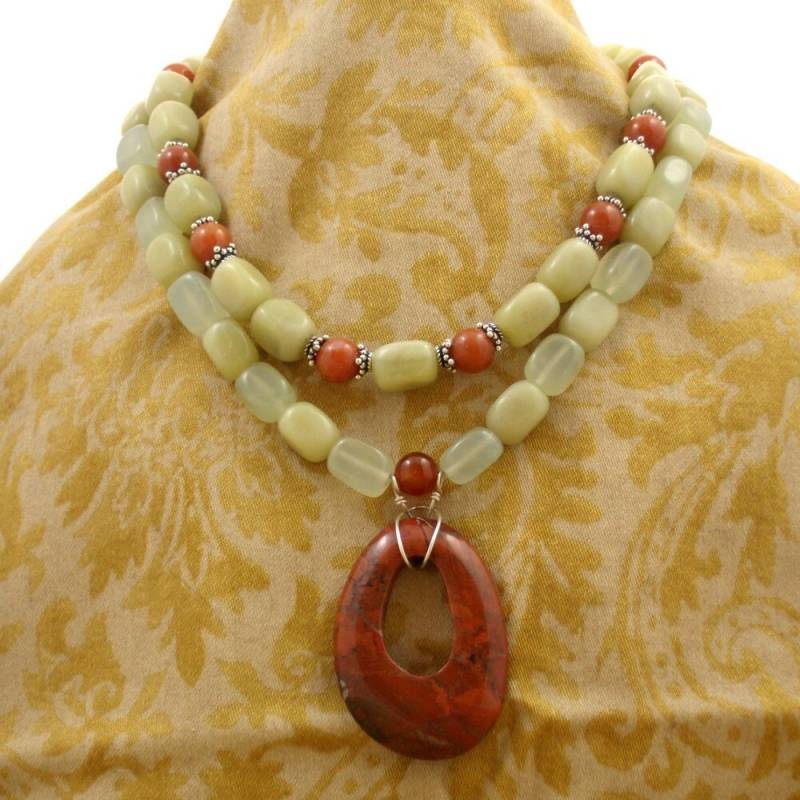 Rotem Jaspis Mit Serpentine Rotem Jaspis Mit Serpentine von SwanDiveJewelry