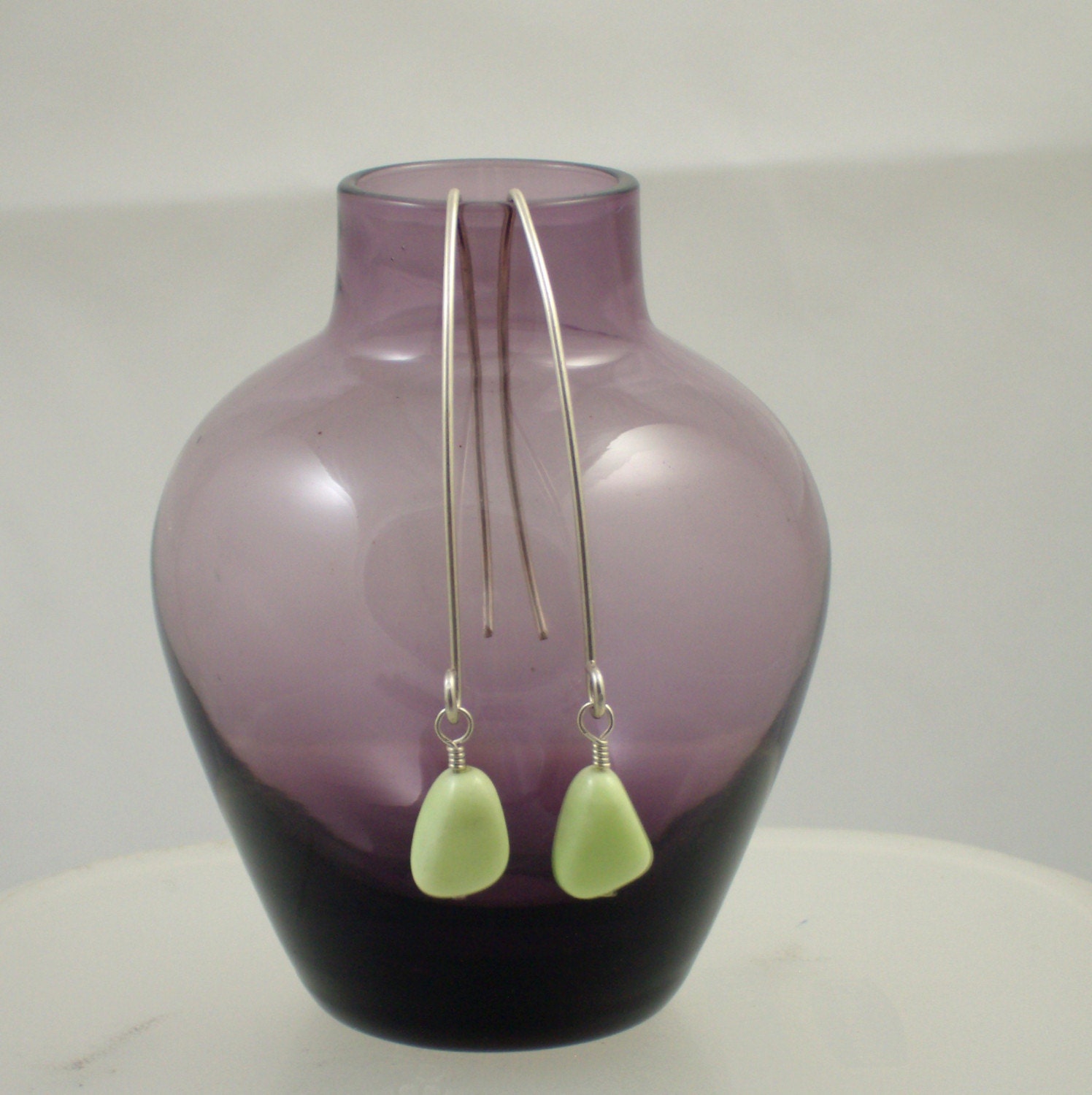 Zitronen-Chrysopras Auf Silber von SwanDiveJewelry