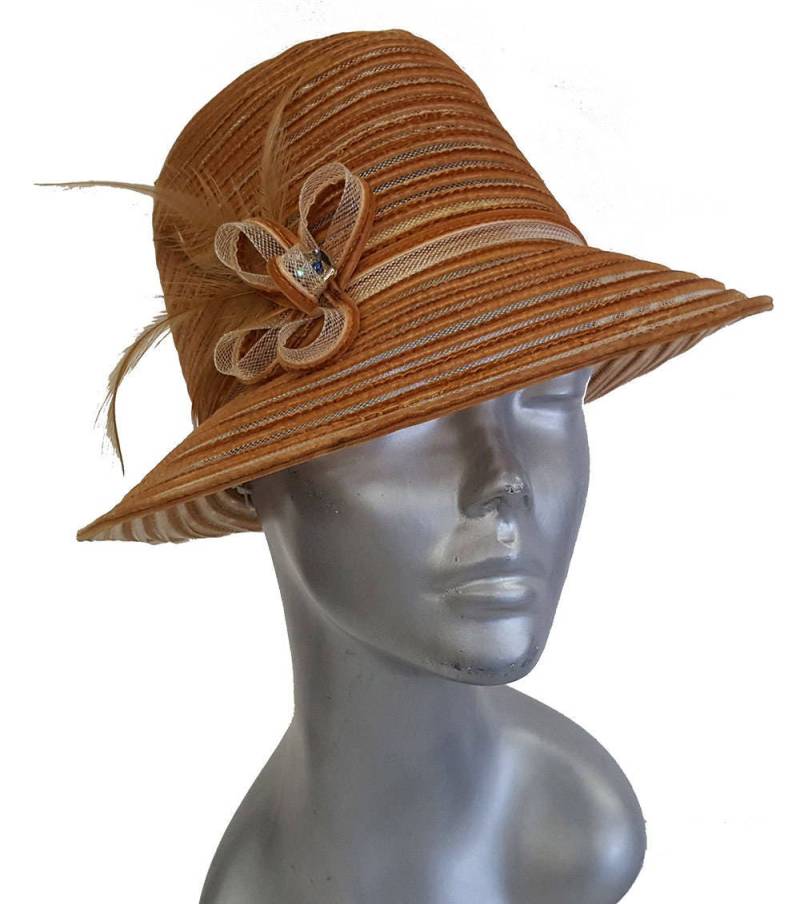 Schwanenhut, Verstellbar, Locken, Schleife, Samtbandpaket Crusable Damen Fedora Hut Ideal Für Reisen, Strand, Camping, Garten von SwanHat