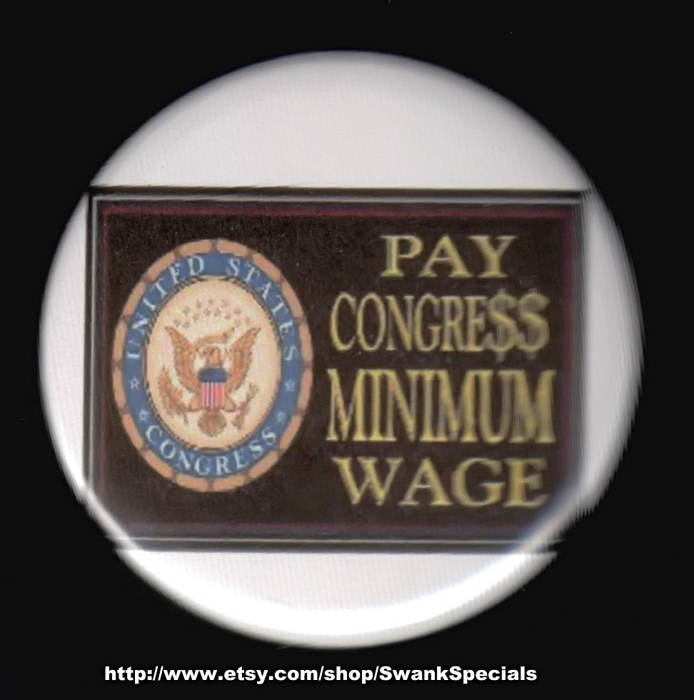 Pay Kontrast Mindestlohn - Button Oder Magnet von SwankSpecials