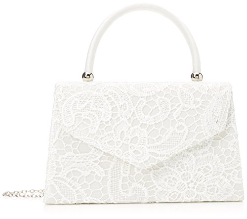 Swanky Swans Jena, Damen Clutch, Off-White (Ivory), 6.5x16x24 cm (W x H L) von SwankySwans