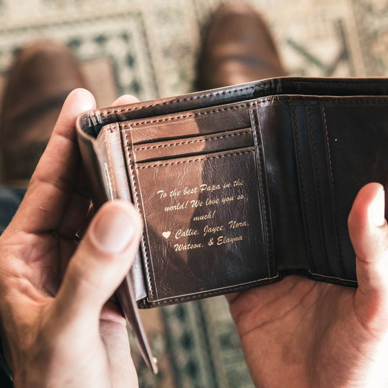 Personalisierte Dreifache Brieftasche - Die Aus Leder Für Herren Tolle Geschenkideen Männer von SwankyBadger