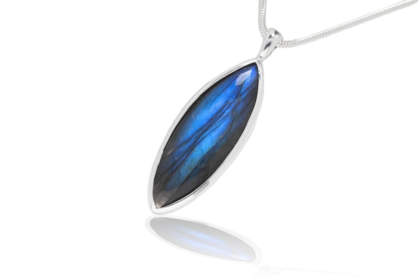 44mm Labradorit Silber Anhänger von SwankyElements